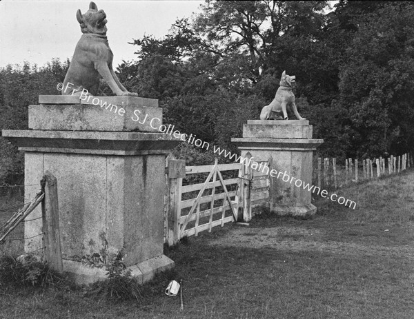 STONE DOGS  GATE POSTS